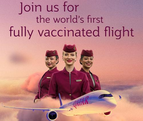 Qatar Airways выполнила первый в мире рейс, полностью вакцинированный от COVID-19
