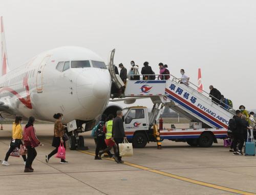 В марте 2021 китайские авиакомпании перевезли пассажиров больше, чем год назад
