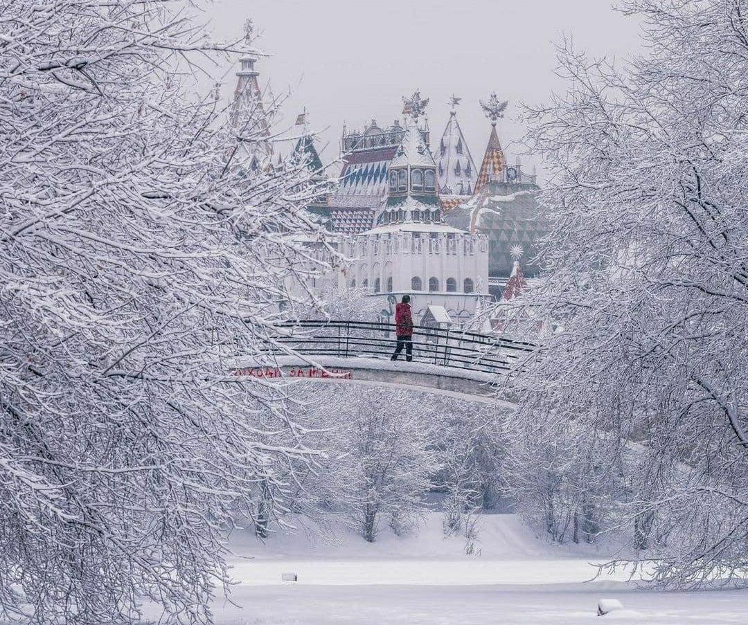 красивые места москвы зимой для